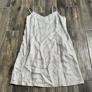 Eileen Fisher Linen Slip Dress - Silver Gray